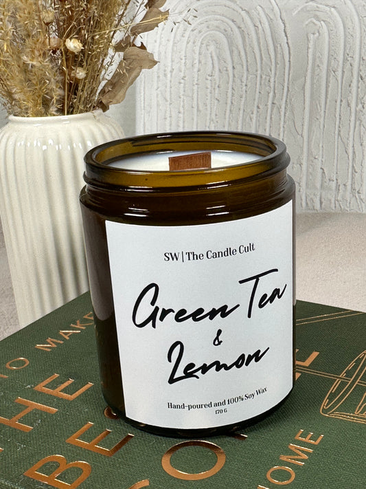 Amber Jar - Wooden Wick Scented Candle