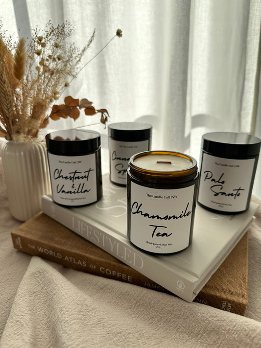 Amber Jar - Wooden Wick Scented Candle