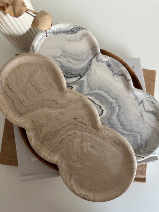 Luna - Ceramic Tray [Marble Effect]