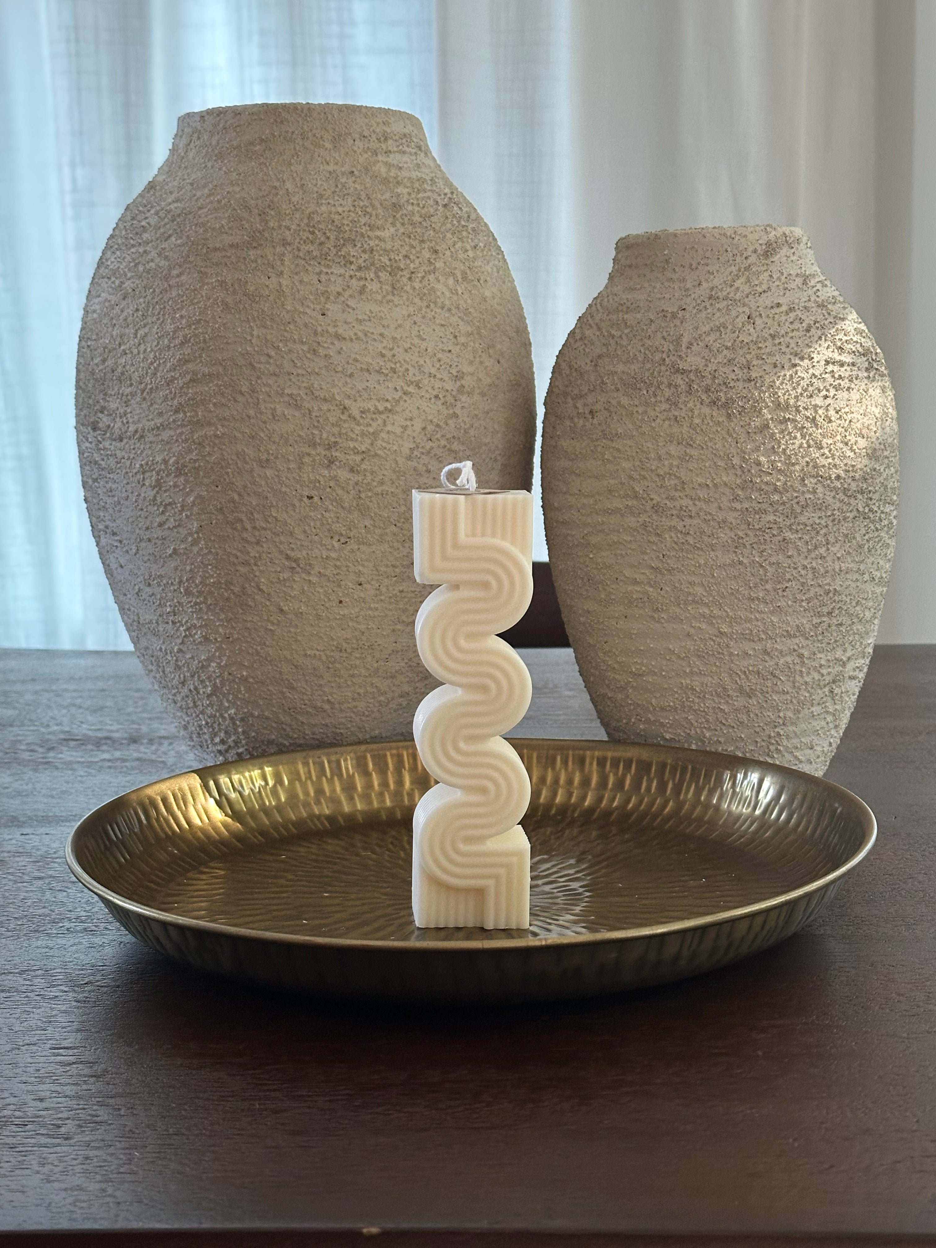 Pillar Wave [Big] - Decorative Candle