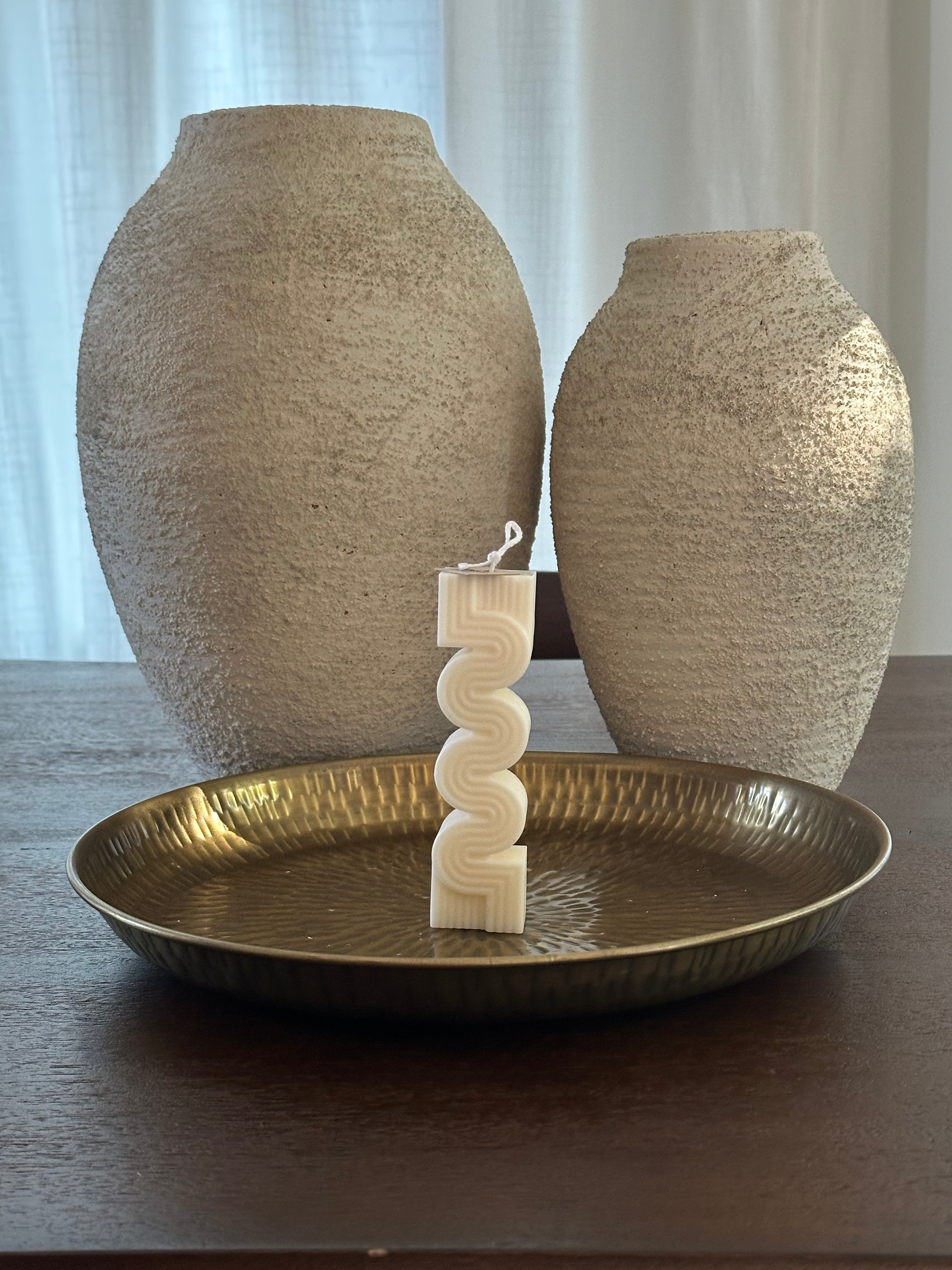Pillar Wave [Small] - Decorative Candle