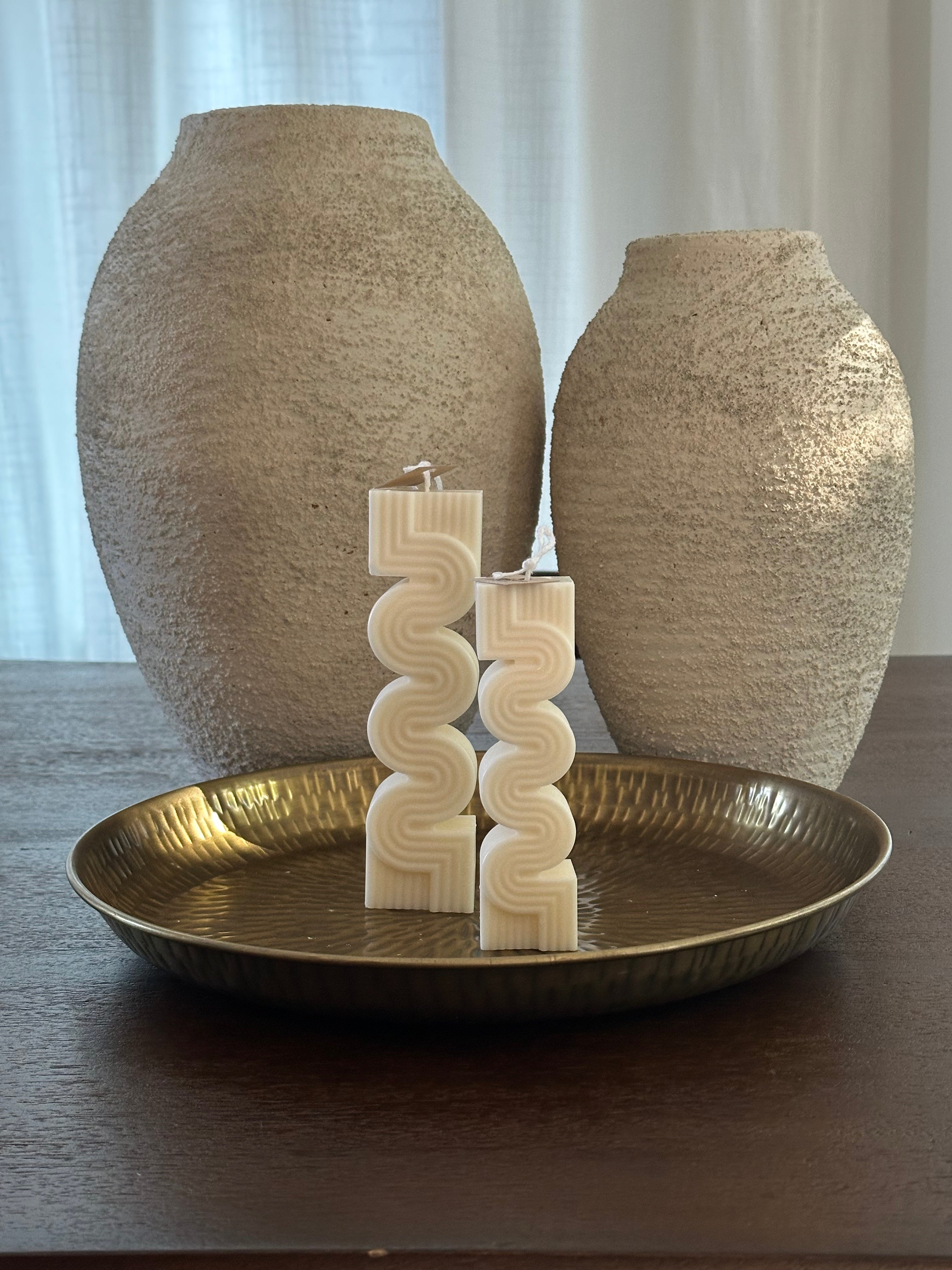 Pillar Wave [Big] - Decorative Candle