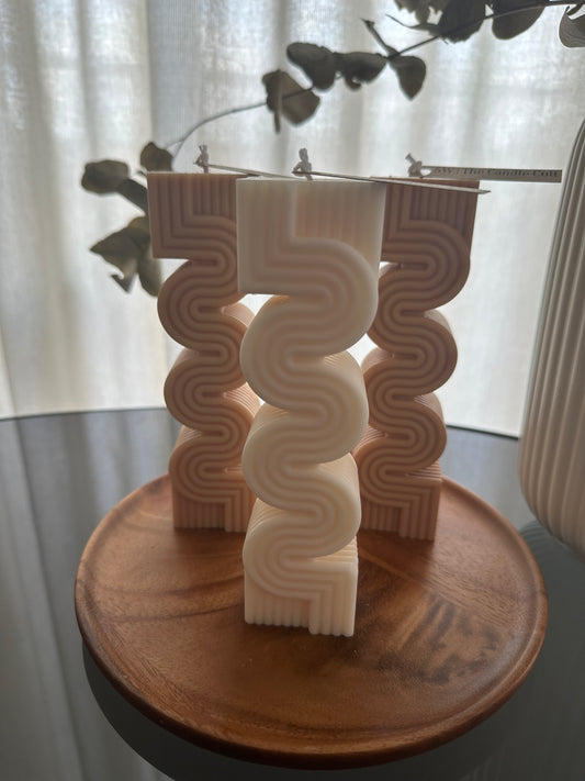 Pillar Wave [Big] - Decorative Candle