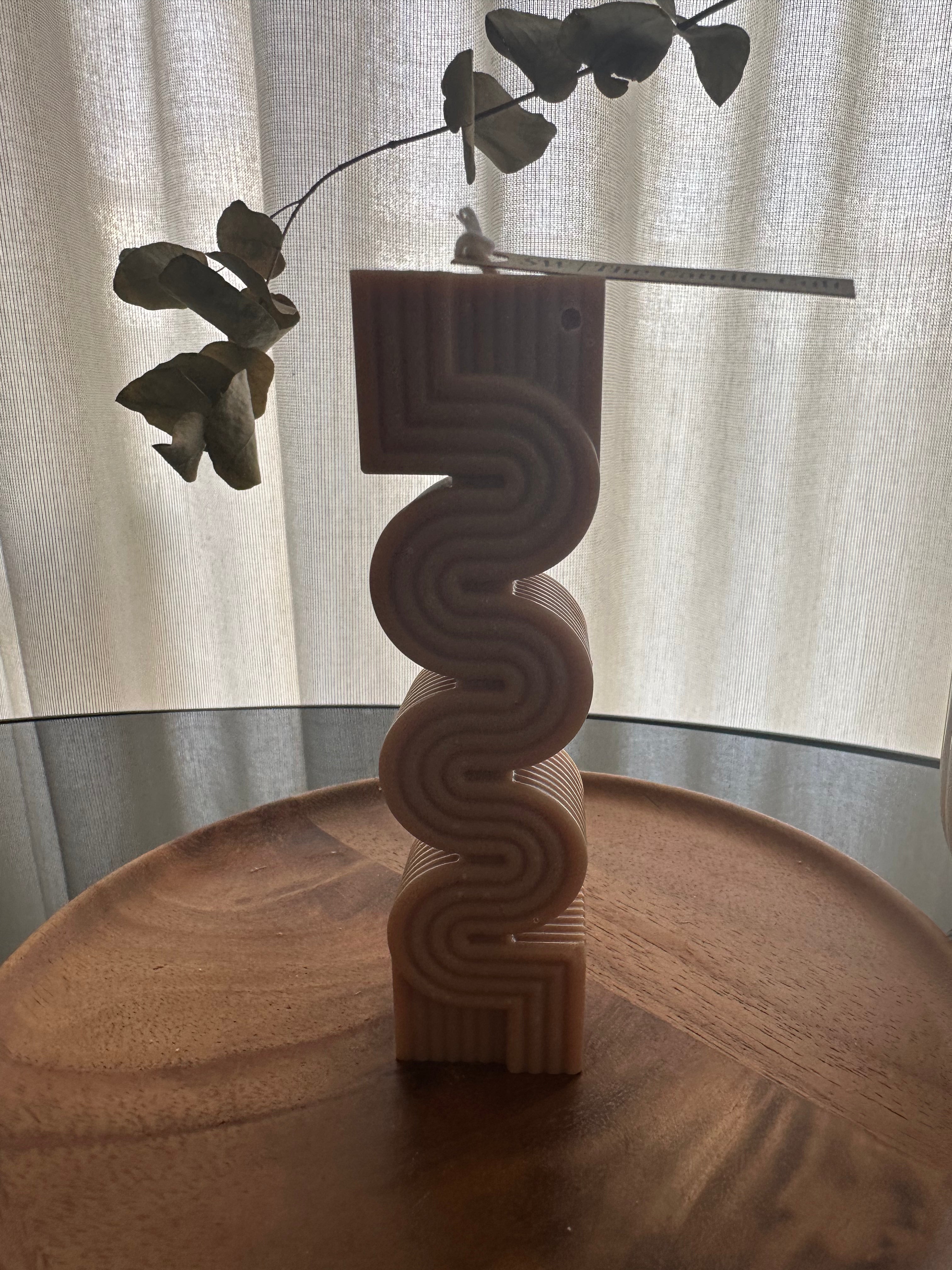 Pillar Wave [Small] - Decorative Candle