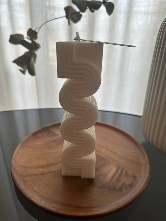 Pillar Wave [Big] - Decorative Candle