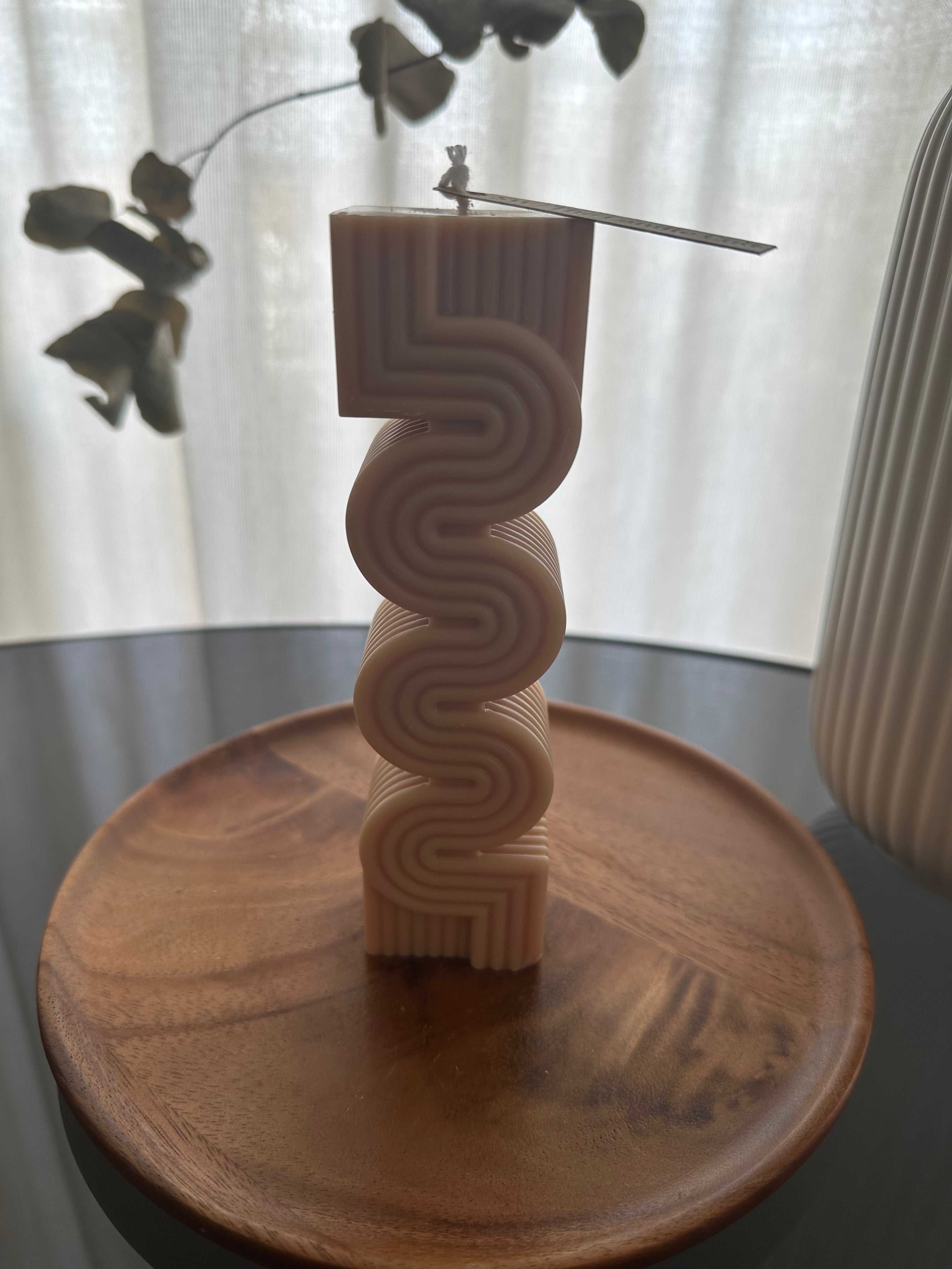 Pillar Wave [Big] - Decorative Candle