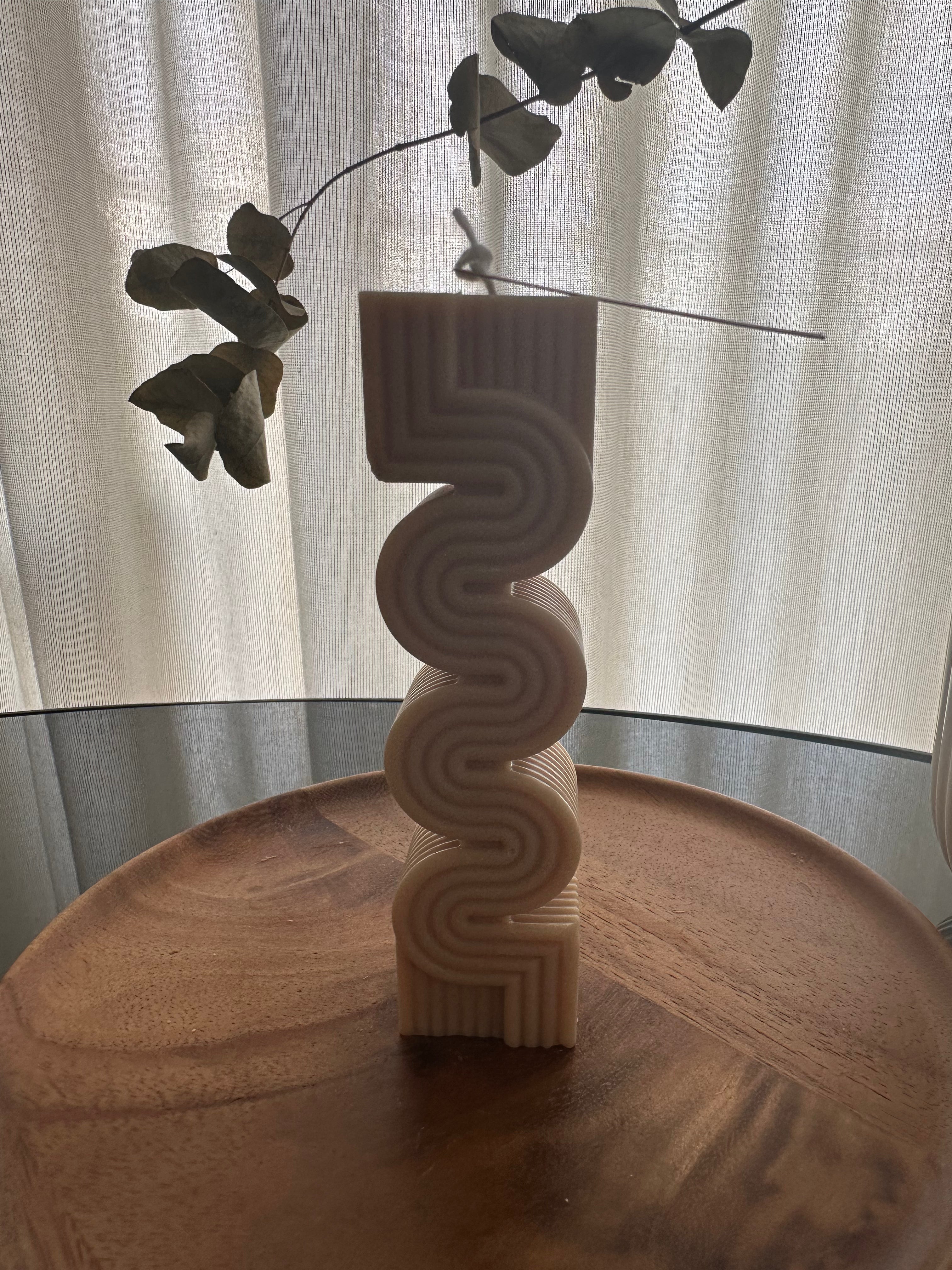 Pillar Wave [Small] - Decorative Candle