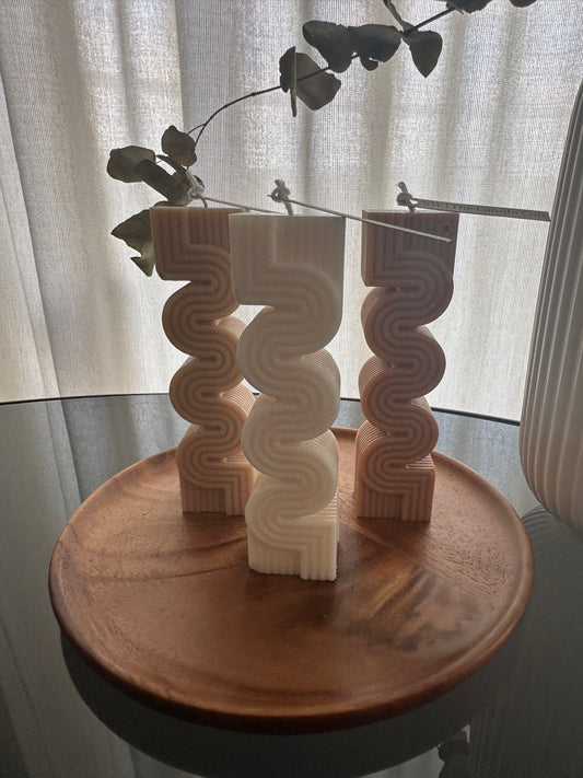 Pillar Wave [Small] - Decorative Candle